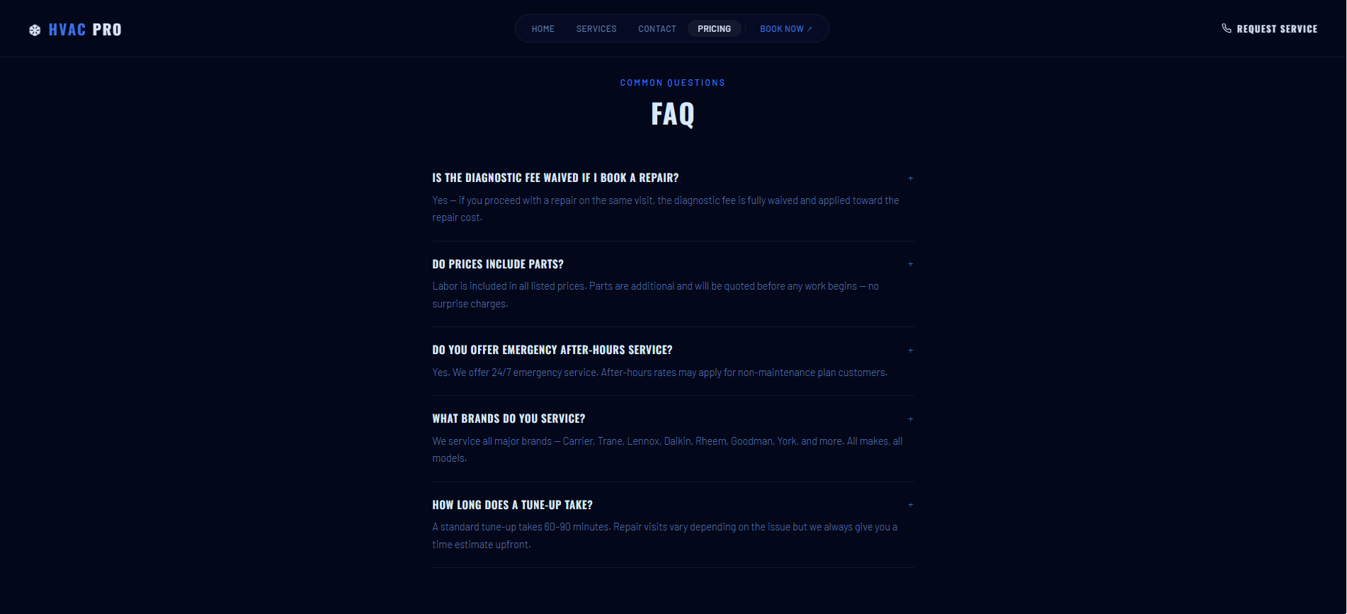 Pricing Page Section 7